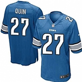 Nike Men & Women & Youth Lions #27 Quin Blue Team Color Game Jersey,baseball caps,new era cap wholesale,wholesale hats